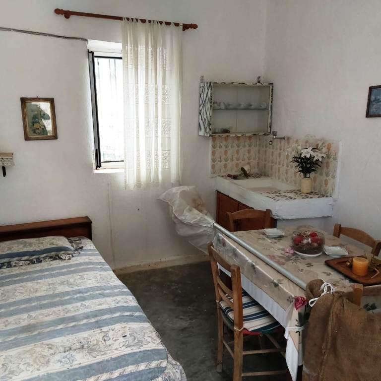 Stone house on 2 floors with garden in Lapithos, Makry Gialos, East Crete.