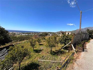 Agricultural plot of land enjoying fantastic sea views just 1km from the sea in Makry Gialos, South 