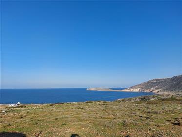 Terrain à bâtir avec une vue fantastique sur la mer à seulement 500 mètres de la mer à Papadiokampos