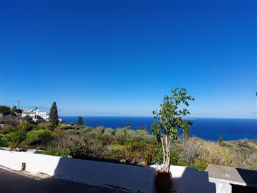 Stone house with sea and mountain views just 4km from the sea in Roussa Ekklisia, Sitia, East Crete.