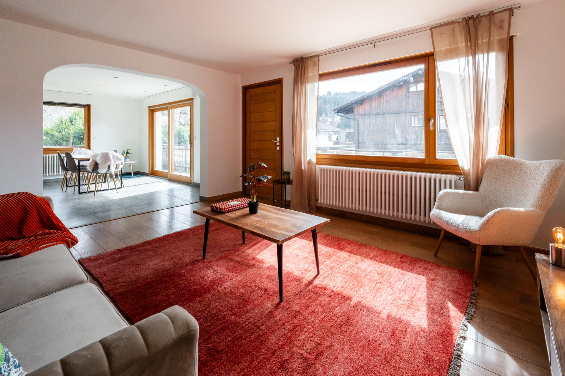 Appartement de 113 m² idéalement situé au coeur du village alpin des Gets profitant d'une superbe vu