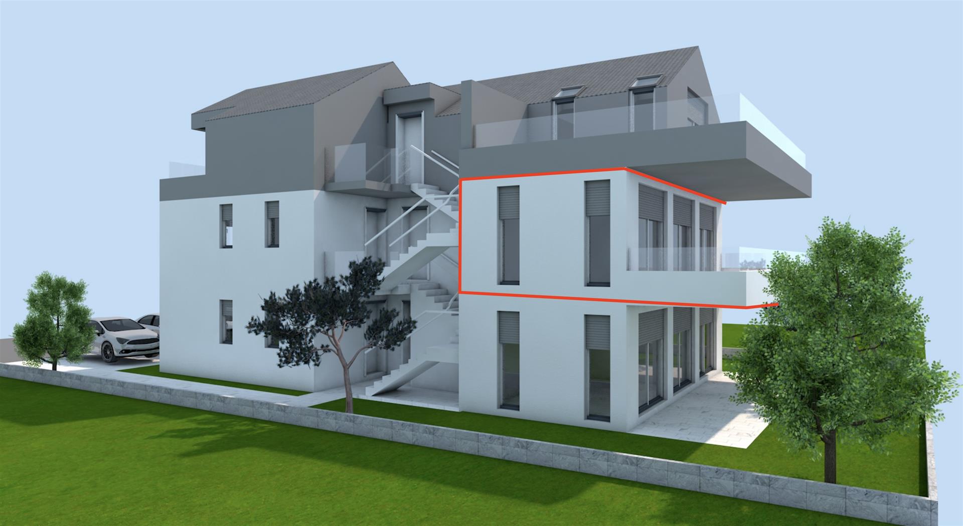 Two-Bedroom apartment on the first floor with balcony, Povljana, Pag (A8)