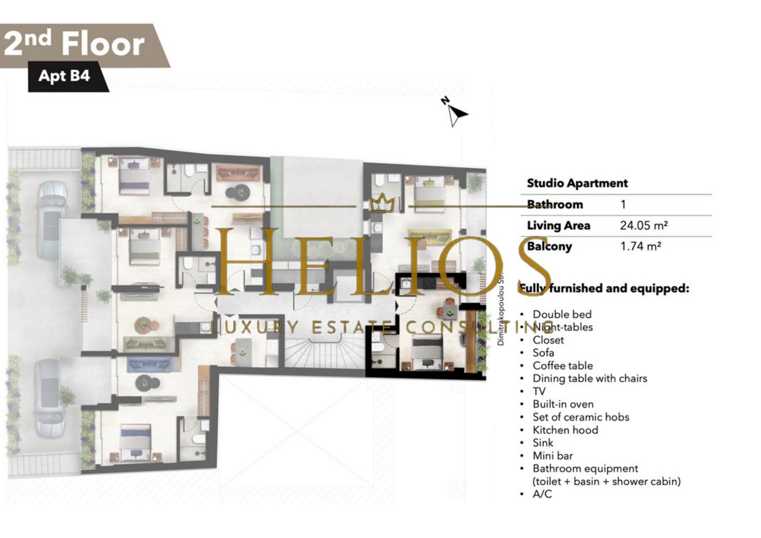 Estudio, 24.05 sq, en venta
