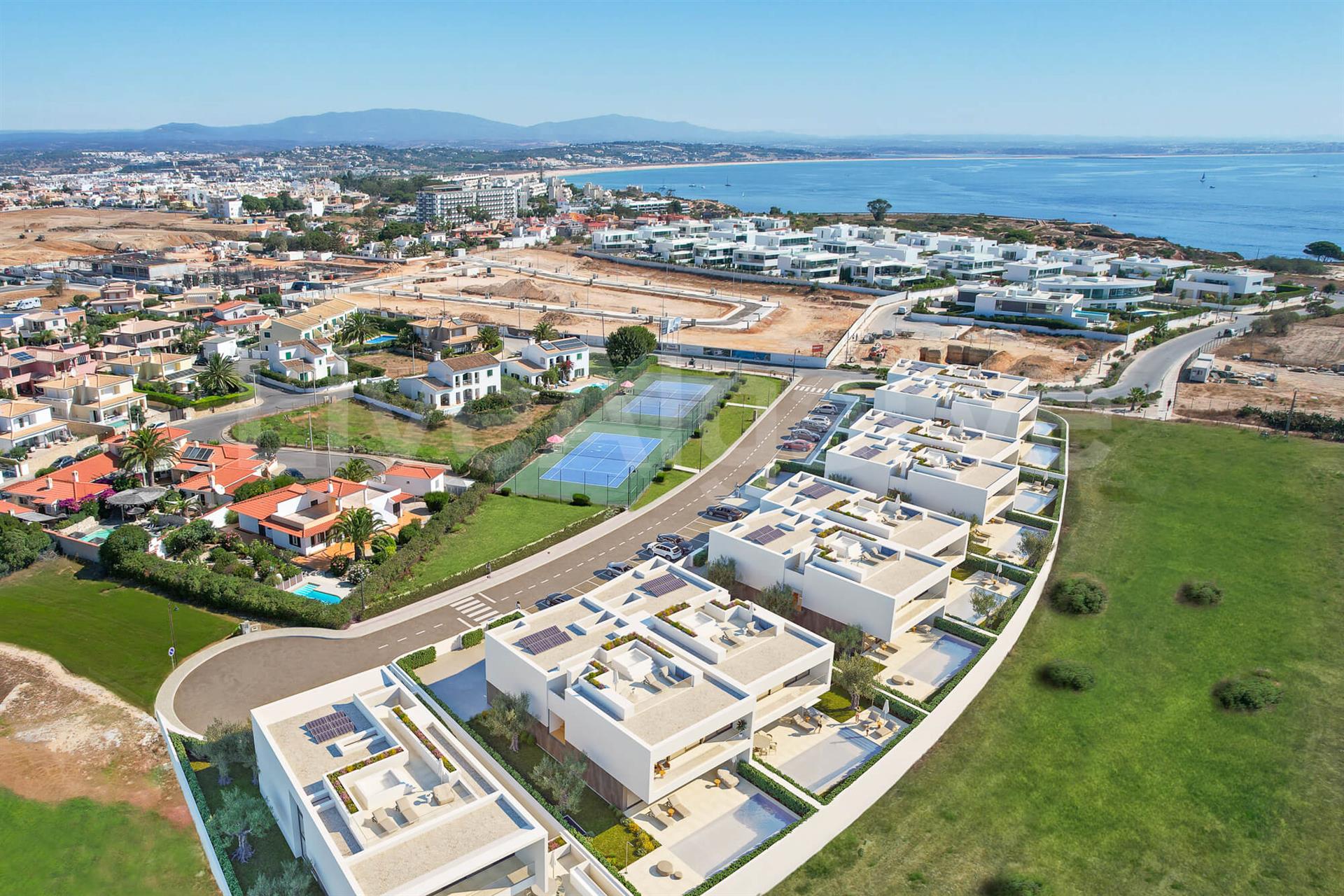 First Line | New Luxury Semi-Detached T4 Sea View Villa for Sale at Ponta de Piedade - Lagos