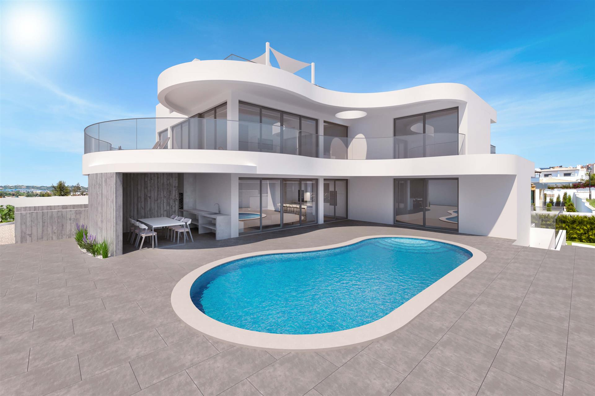 New Ultra-Modern | T3+1 Luxury Villa Under Construction In Porto Do Mós - Lagos