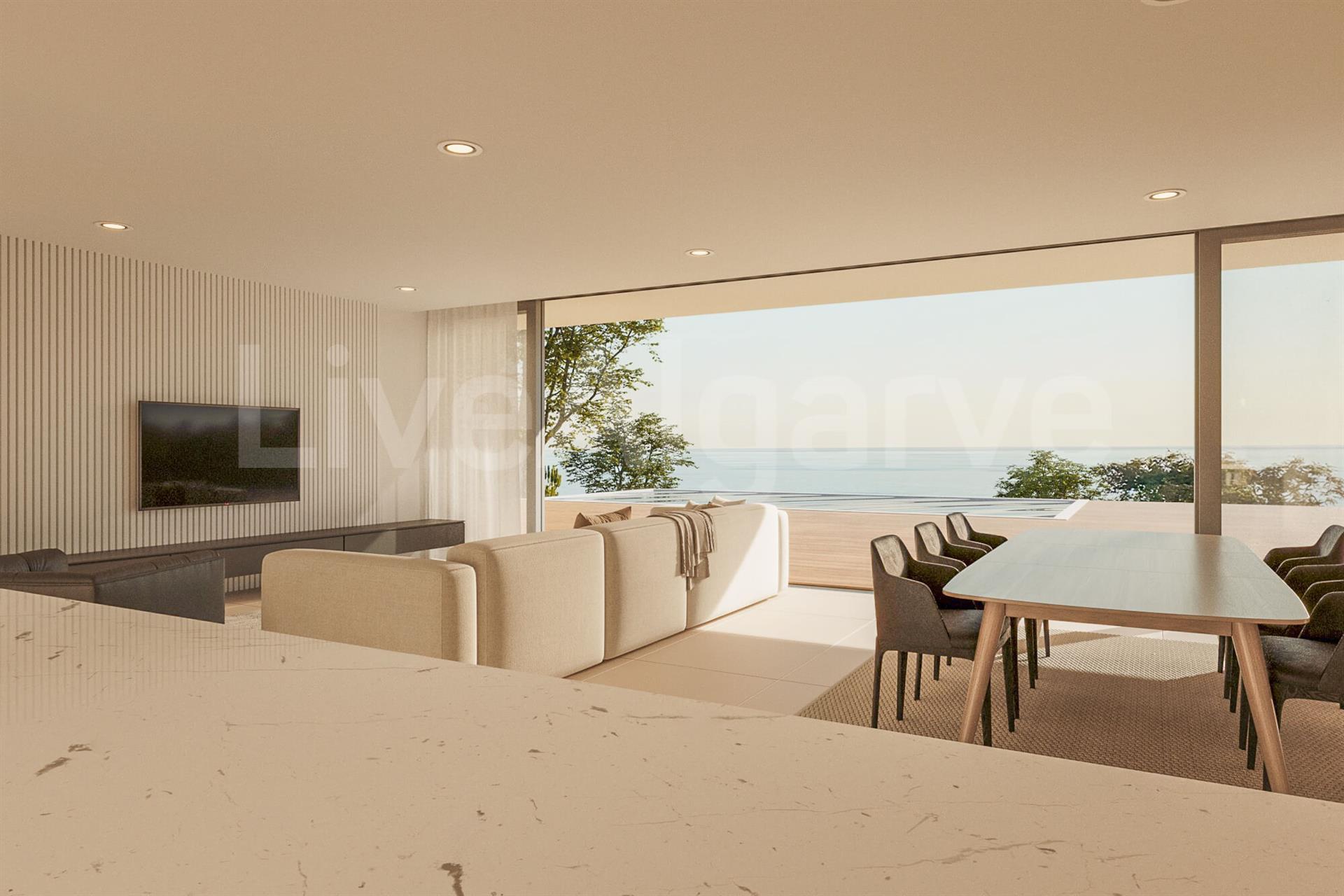 Sea View | Ultra-Modern Luxury T4 Villa Under Construction in Praia da Luz for Sale- Lagos