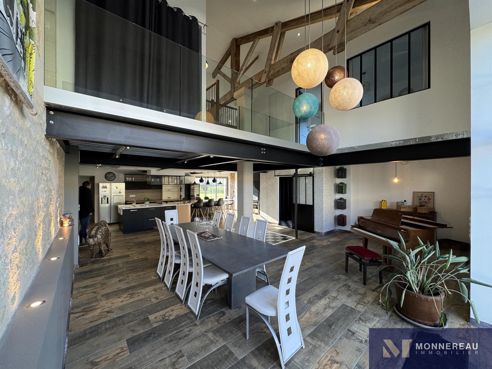 Renovated Stone House, Loft Style