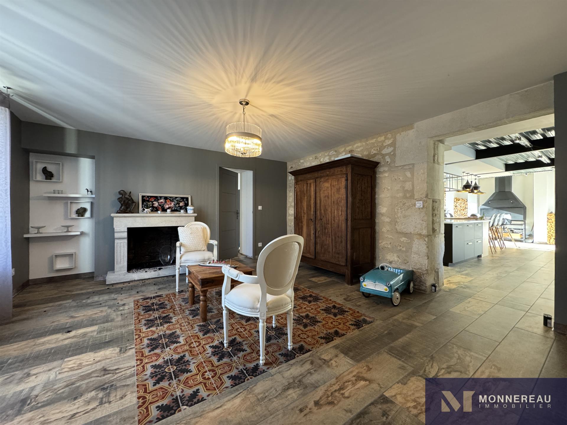 Renovated Stone House, Loft Style