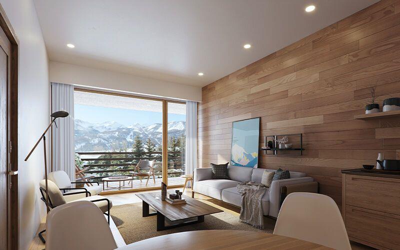 Apartment Le Monetier Les Bains 3 rooms plus terrace facing South