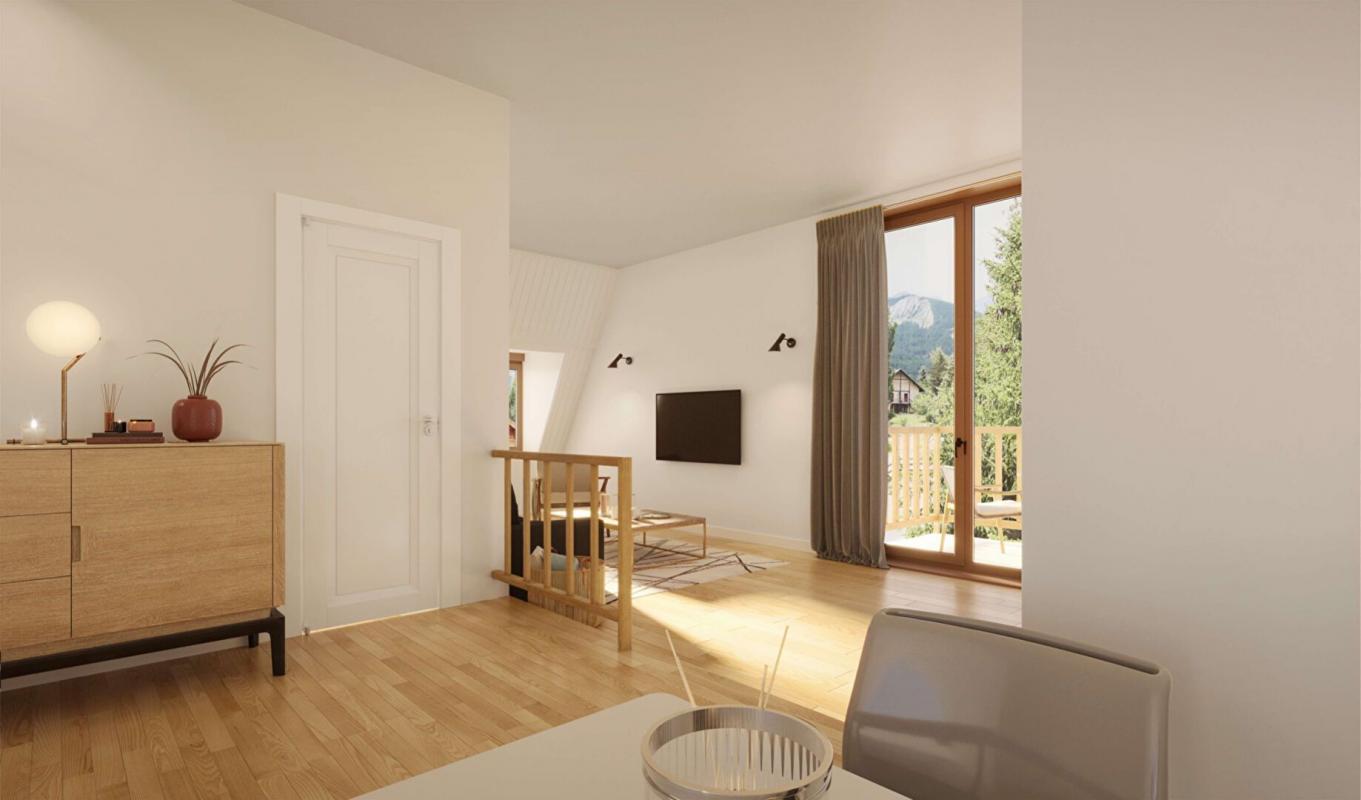 Apartment Le Monetier Les Bains 3 rooms plus terrace facing South