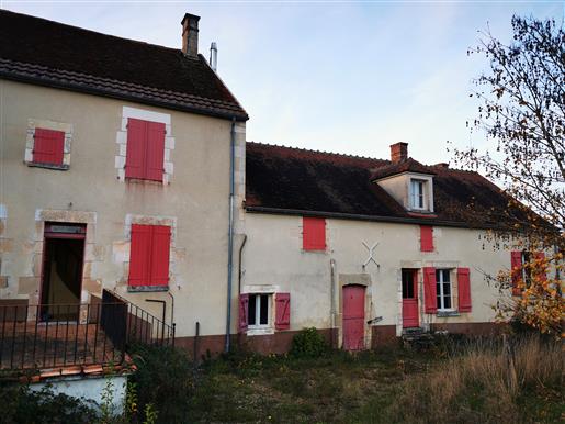 Property with 2 houses in typical village For sale. Puisaye-Forterre