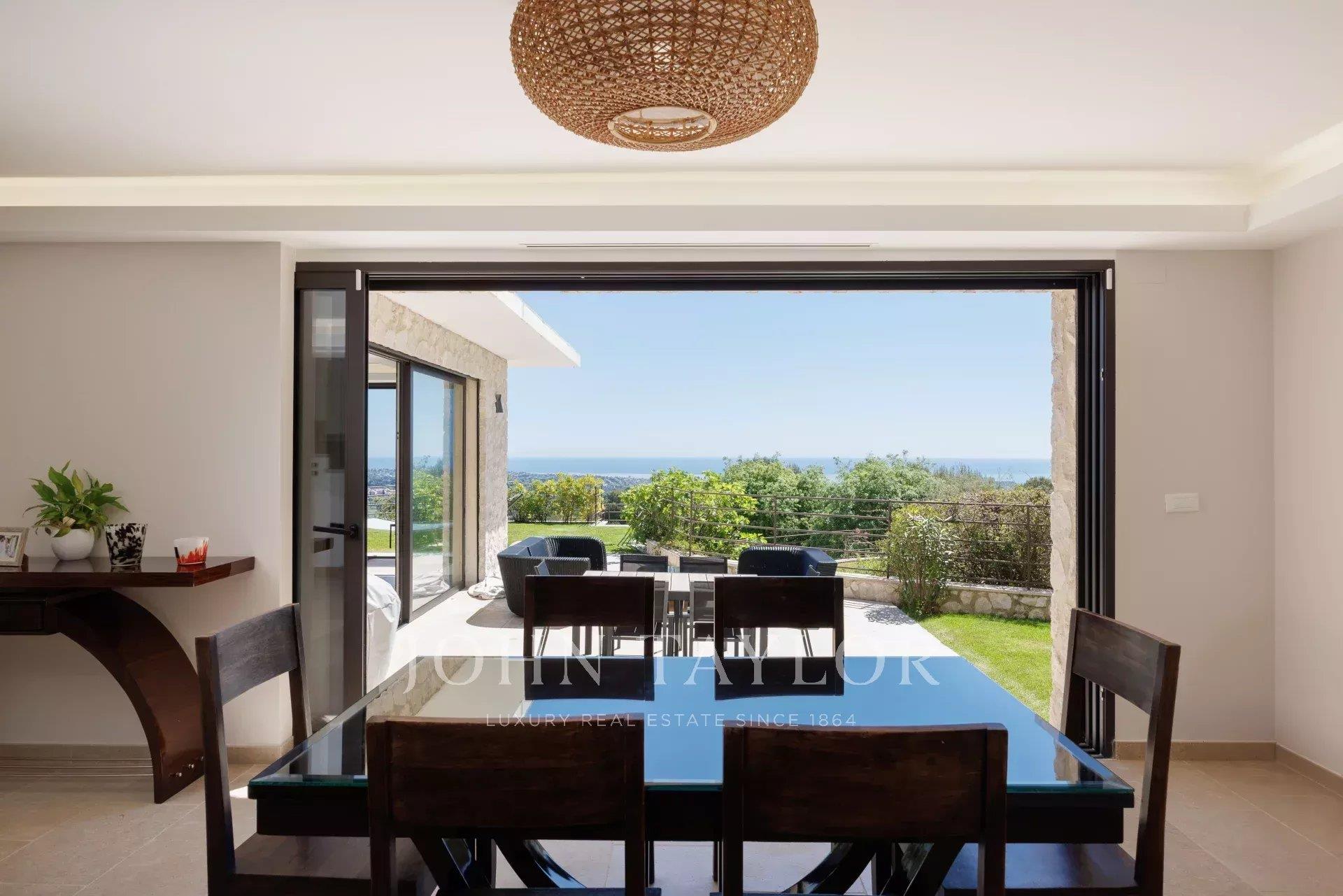 Chalet de piedra, vista panorámica al mar, Saint-Paul de Vence