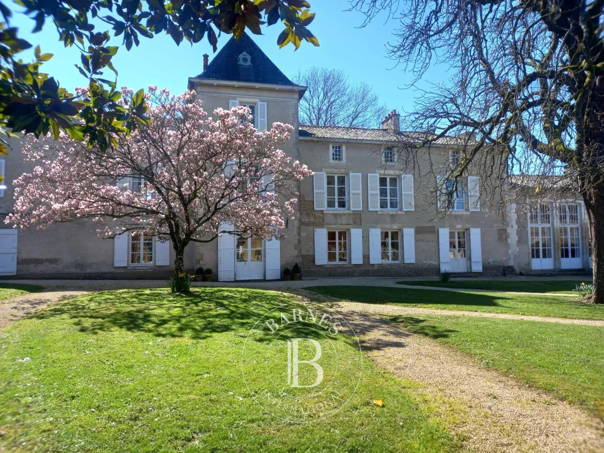 In the centre of Melle (79) - 18th and 19th century manor house - 2 hectares of land