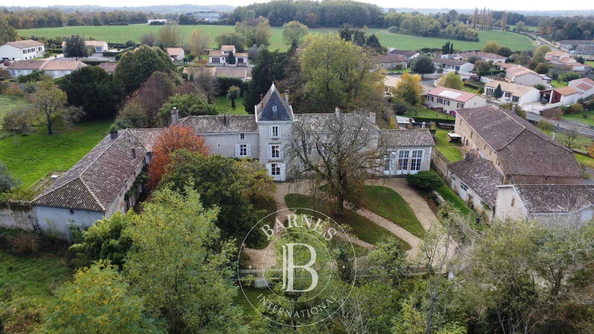 In the centre of Melle (79) - 18th and 19th century manor house - 2 hectares of land
