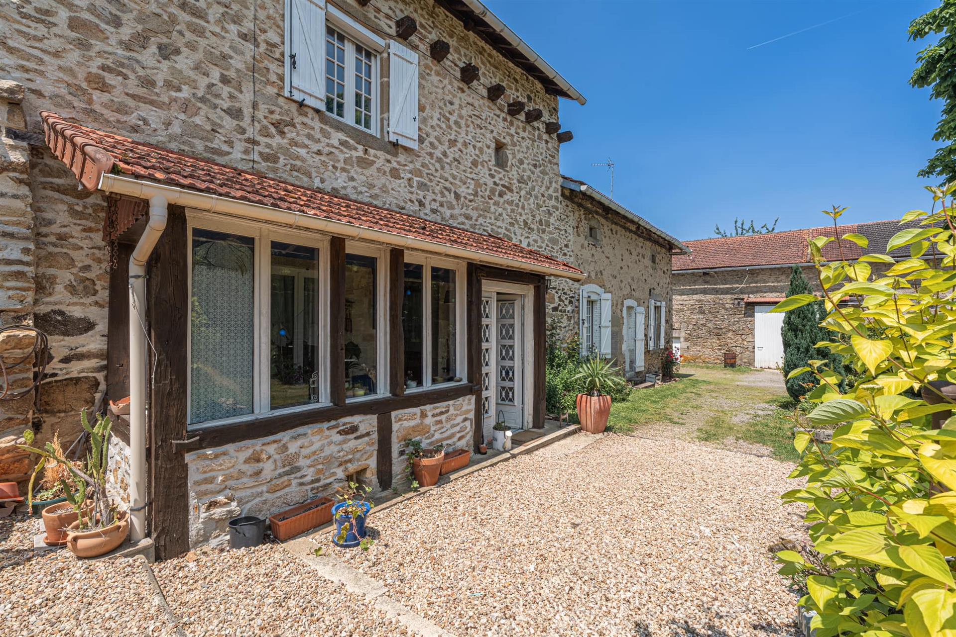 Authentic French living large house and separate large barn