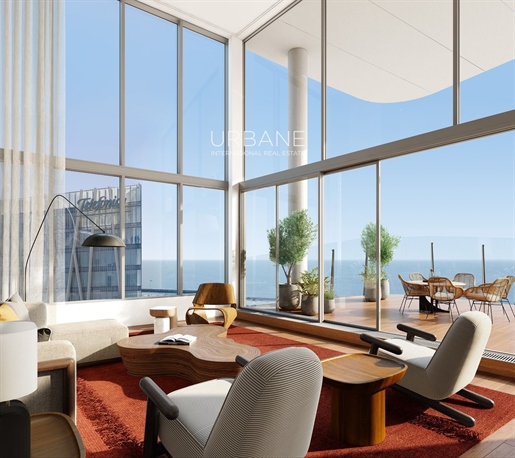 Duplex de luxe de 272,60 m² avec terrasses de 73 m² et 34 m² à vendre au 22ème étage à Diagonal Mar,