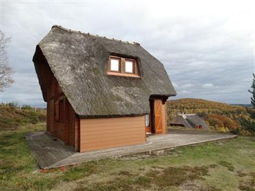 Thatched cottage, solid wood chalet, breathtaking view