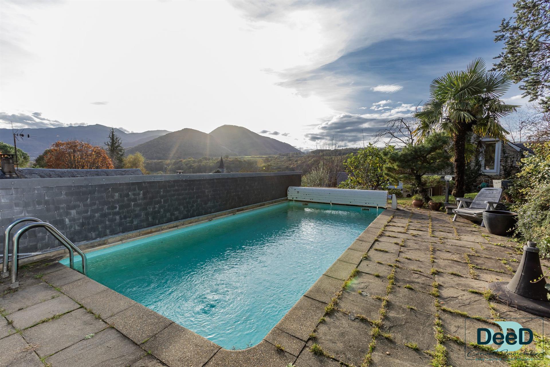 Character house with pool and views.