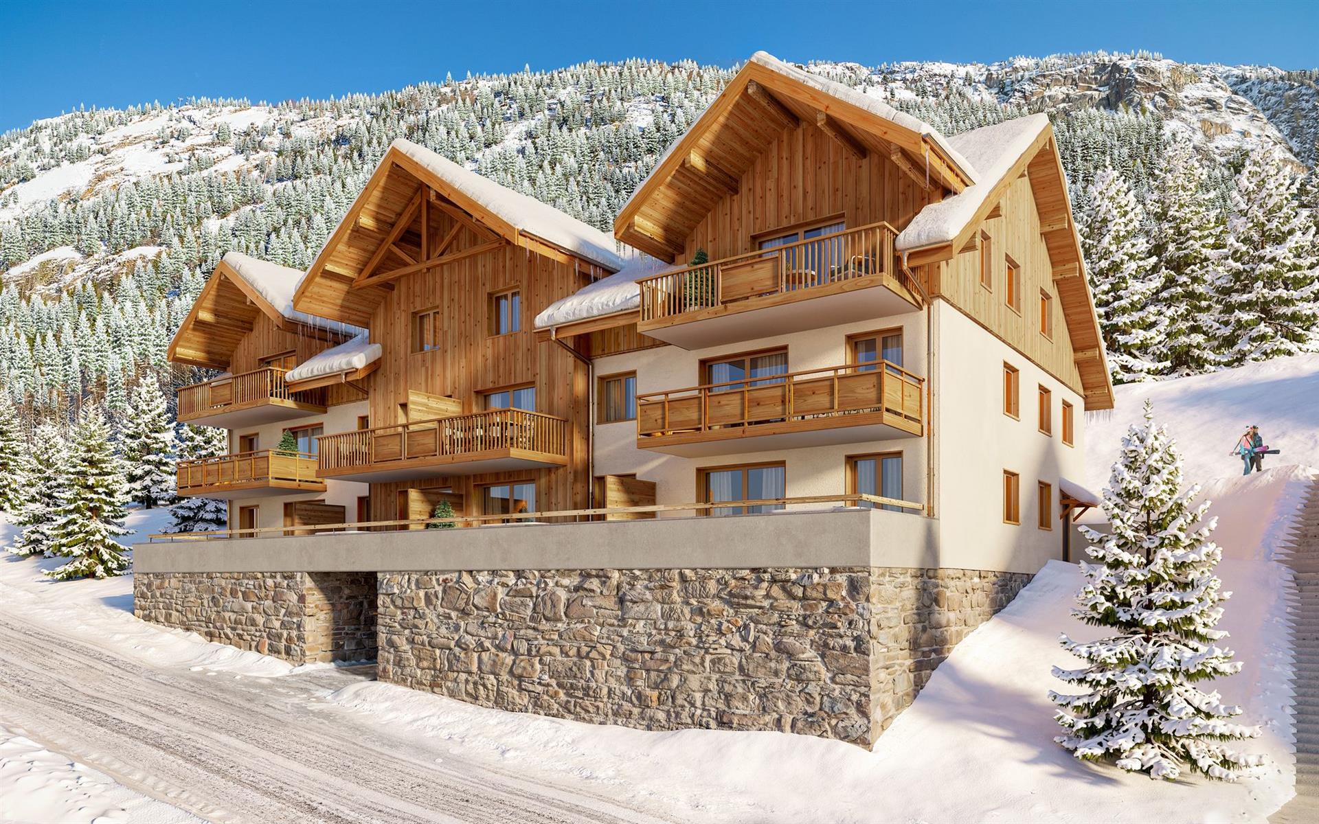 Brand new 4 bedroom apartments for sale in Oz en Oisans (A) (Ap)