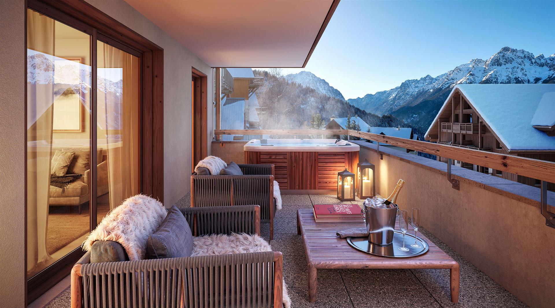 Brand new 4 bedroom apartments for sale in Oz en Oisans (A) (Ap)