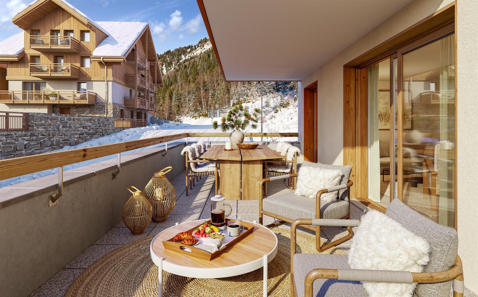 Brand new 4 bedroom apartments for sale in Oz en Oisans (A) (Ap)