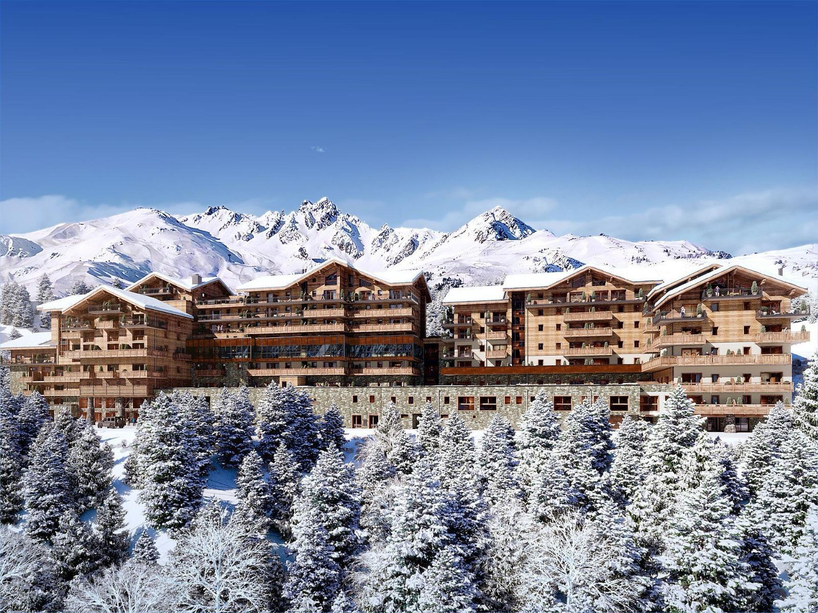 Brand new 4 bedroom off plan ski in and out apartment on the Moretta slope in La Tania (A)