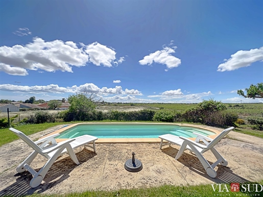 På landsbygden 10min från Béziers vackra Villa från 2007 anpassad för PMR - envåning med trädgård o