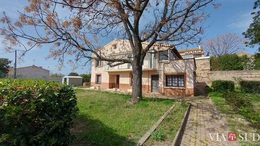 Murviel-Les-Béziers : Maison 5 pièces de 150m² avec garage sur 1187m² de terrain arboré.