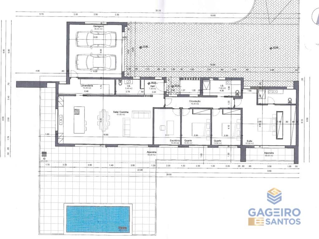 4 bedroom villa with swimming pool, under construction, 10 minutes from the bay of São Martinho do P