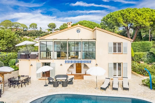 Cap D'antibes - Charmante Villa avec piscine chauffée, salle de sport et vue mer