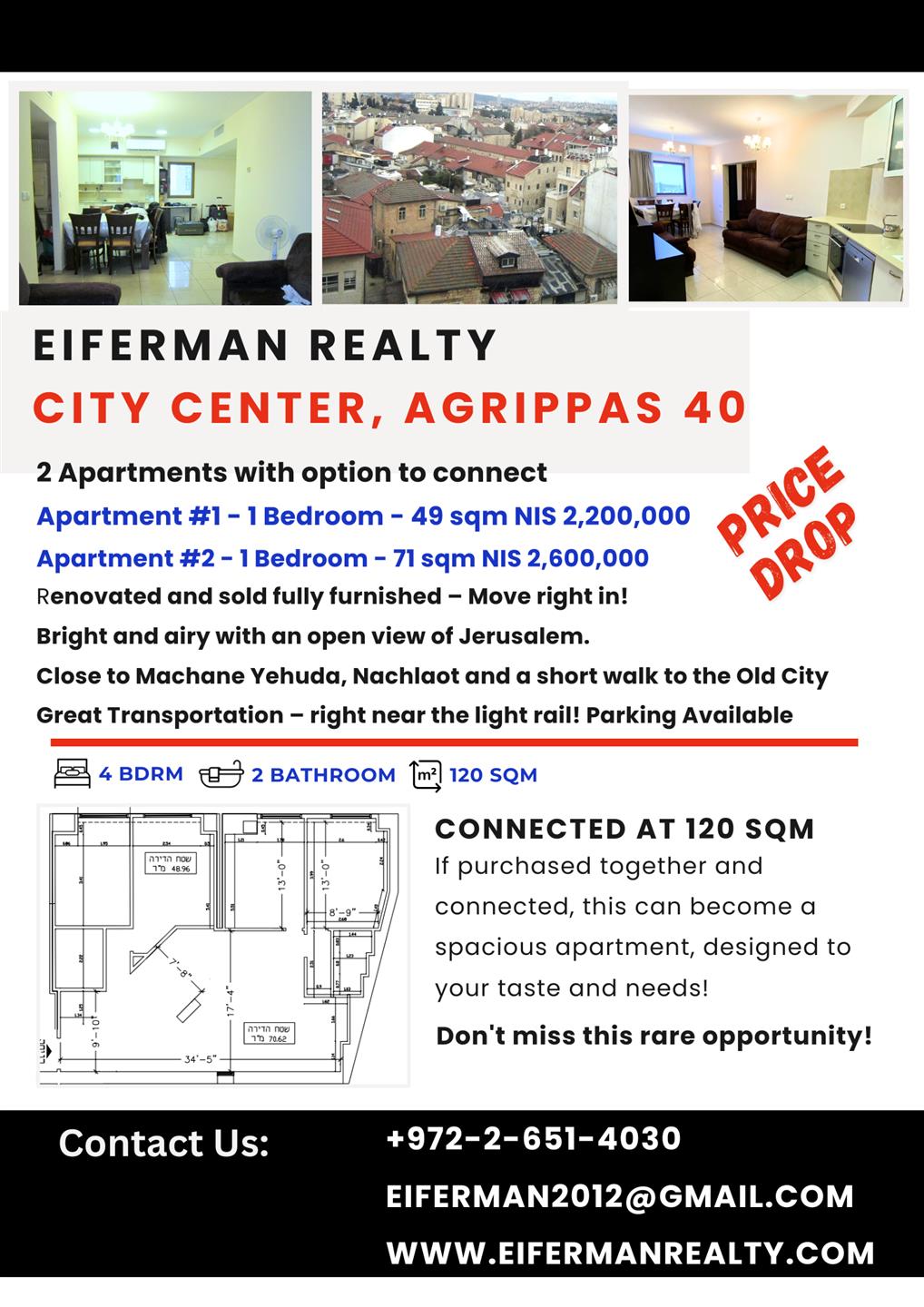  Rare Opportunity in the Heart of Jerusalem! #2057