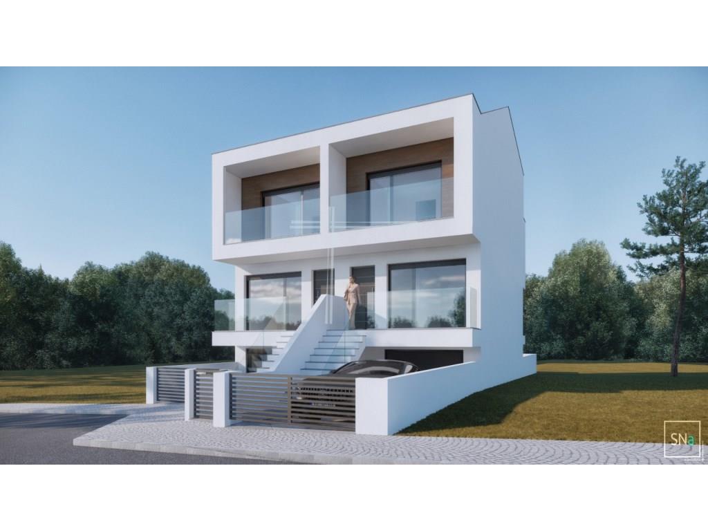 2+1 bedroom semi-detached house, contemporary architecture with garage in the basement and used atti