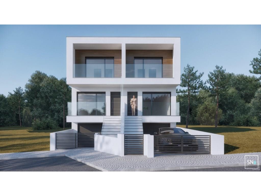2+1 bedroom semi-detached house, contemporary architecture with garage in the basement and used atti