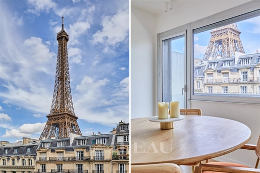 Parijs XVe limiet VIIe - Champ de Mars - Uitzonderlijk uitzicht op de Eiffeltoren