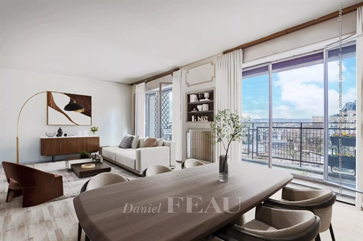 Parijs 16e arrondissement – Een appartement met 2/3 slaapkamers, een balkon en terrassen