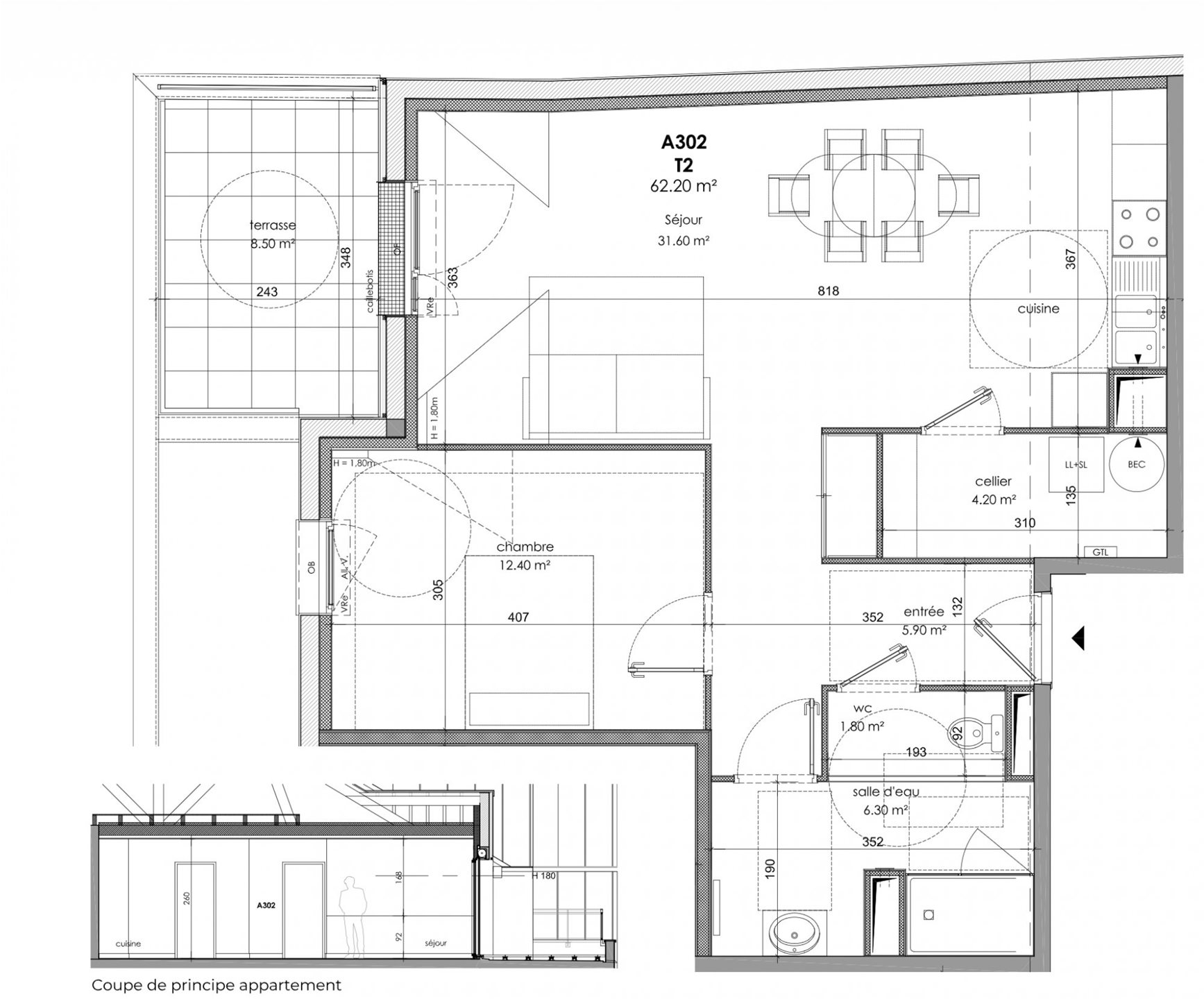 Appartement à vendre, 62m², Trégastel