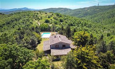 Ancient Italian Country House with Pool and Oak Tree Park in Umbria, Italy