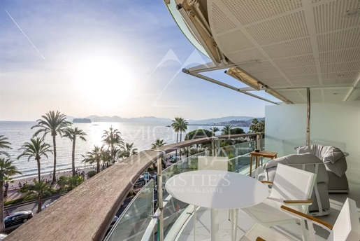 Cannes - Croisette - 3 kamers panoramisch uitzicht op zee