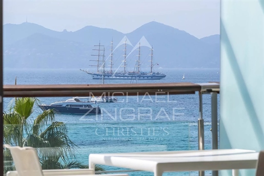 Cannes - Croisette - 3 kamers panoramisch uitzicht op zee
