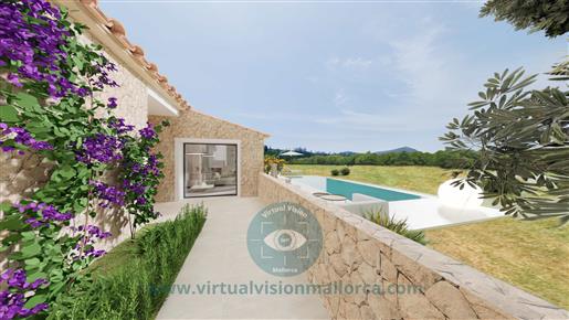New Project: Villa with Pool with Mountain View in Algaida.