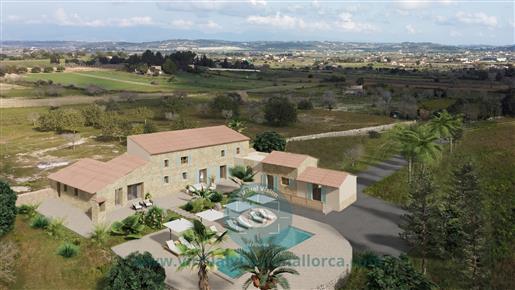 Nuevo Proyecto: Villa Rustica con Piscina y Vista a la Montaña en Algaida.