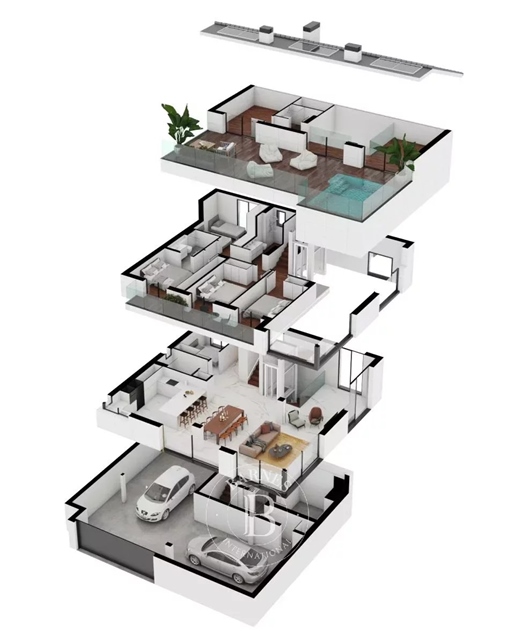 Uitstekende nieuwe ontwikkeling in Montgat, Barcelona van vrijstaande en halfvrijstaande huizen