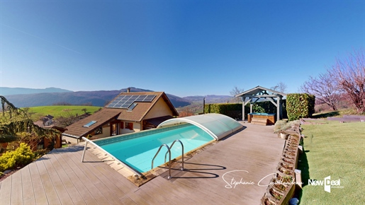 House With Panoramic View Over Lake And Mountains With Swimming Pool And Spa On The Last Heights Of