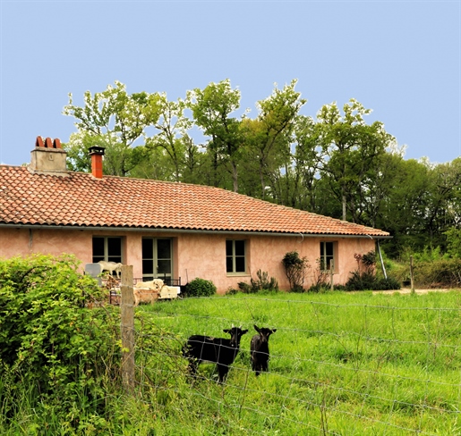 Ecological equestrian property with country house, outbuildings equestrian shed on 23ha of land