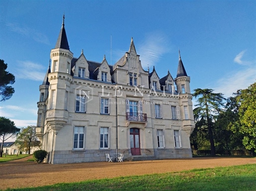Hermoso castillo del siglo XIX a orillas del Loira, a 35 minutos de Angers