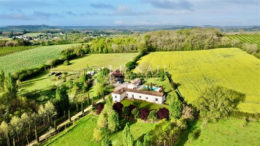 Prachtig landhuis tussen Bergerac en Agen (Lot-et-Garonne)
