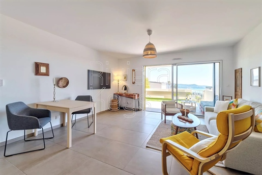 Nice west of centre : 3 rooms with sea view in a new residence with swimming pool