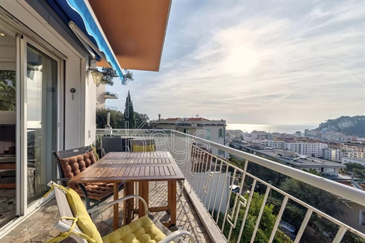 Nizza : 3,5-Zimmer Wohnung, Terrasse und Meerblick