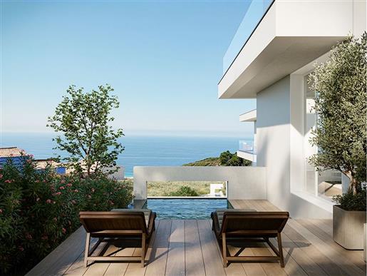 Villa met 3 slaapkamers en uitzicht op zee en het zwembad