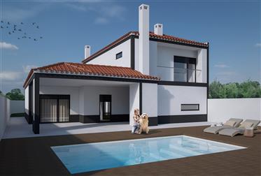 Terrain avec projet approuvé Maison T4 avec piscine et garage